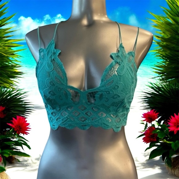 Free People Other - 🆕Free People Turquoise Lace Bralette